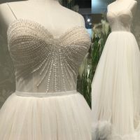 Wholesale Glittering Thin Spaghetti Straps Beaded Wedding Dresses Top Major Beading A Line Sweep Train Tulle Wedding Dress Sale abiti da sposa
