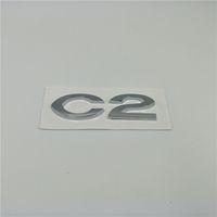 Wholesale Car Rear Trunk Chrome D Letter Badge Emblem For Citroen C2 Auto Decoration Tail Sticker
