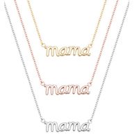 Wholesale 10PCS Small Mama Mom Mommy Letters Necklace Stamped Word Initial Love Alphabet Mother Necklaces for Thanksgiving Mother s Day Gifts