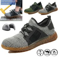 Wholesale Men s Safety Lightweight Work Shoes Steel Toe Boots Indestructible Mesh Sneakers