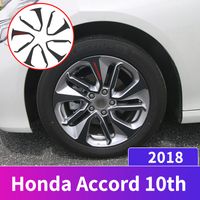Wholesale Carbon Fibre Vinyl Car Styling Wheel Hub Sticker Strip Rim Care Protector Decal Trim For Honda Accord th Accessories