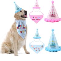 Wholesale Pet Cat Hat Dog Hat Bibs Birthday Headwear Caps cat Party Costume Headwear Pet Accessory dog accessories for small dogs cap Bandanas