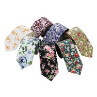 Wholesale fashion cm Vintage Business Groom Wedding Floral Ties for Men Skinny Slim Neck Ties Suits Collar Neckties Cravat