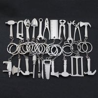 Wholesale Mini Metal Spanner Axe Hand saw Tools Key Ring Keychains Creative Keyring Pendant Gift generation delivery