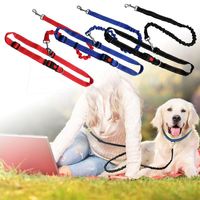 Wholesale Sport Adjustable Walking Leash Hands Free Dog Leashes Best Quality Waist Pet Dog Leash Running Jogging Puppy Dogs Lead Collar DH0467