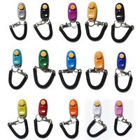 Wholesale Portable Adjustable Whistle Key Chain And Wrist Strap Training Clicker Multi Color Pet Dog Outdoor Training Clicker Whistle DH0649