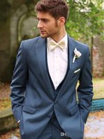 Wholesale Hot Sale Mens Suits Slim Fit Groomsmen Wedding Tuxedos Three Pieces Designer Blazers Formal Dress Suit Jacket Pants Vest