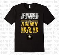 Proud Army Dad Daughter Soldier Navy Air Force T Shirt Mens Black Short Sleeves Tops Fashion Round Neck T Shirts Size S M L Xl 2xl 3xl