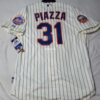Wholesale Cheap Majestic NEW YORK MIKE PIAZZA COOL BASE SHEA PATCH Jersey Mens Stitched Big And Tall SIZE XS XL baseball jerseys