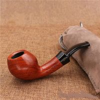 Wholesale Handmade redwood smoking tobacco pipe with mm filter element DIY