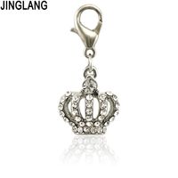 Wholesale JINGLANG New Bracelet Crown Alloy Charms Pendant Beads Fit Bracelet For Women Girl Jewelry Making Accessories