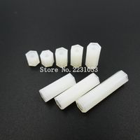 Wholesale 50pcs white plastic nylon column standoff spacer for pcb female stand off hex screw m3 mm