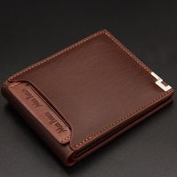 Wholesale Vintage Men Leather Wallet Short Slim Male Purses Money Clip Dollar Price Portomonee Carteria