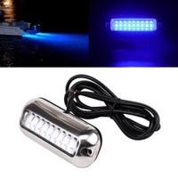 Wholesale 1pc Universal red green blue27 LED Marine Stainless Steel Under Water Pontoon Waterproof Boat Transom Light IP68