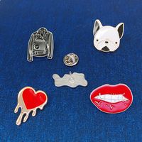 Art Dog Carlin Bijoux Animalier Broche en m/étal argent/é avec Broche Broche pour Chien
