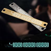 Wholesale Temporary Car Parking Card Telephone Number Card Notification Night Light Sucker Plate Car Styling Phone Number Card
