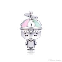 Wholesale 2019 Mother s Day Sterling Silver Jewelry Propeller Hat Boy Charm Beads Fits Pandora Bracelets Necklace For Women DIY Making