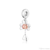 Wholesale 2019 Spring Sterling Silver Jewelry Clover Ladybug Dangle Charm Beads Fits Pandora Bracelets Necklace For Women DIY Making