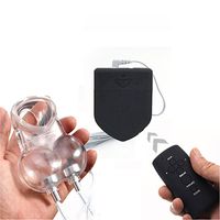 Wholesale Wireless Remote Control Electro Shock Chastity Penis Sex Toys For Men Scrotum Sleeve Ball Stretcher Cock Ring Cage C19010501