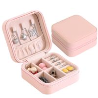 Wholesale Monolayer Jewel Case Ear Studs Zipper Storage Box Ornaments Jewelry Boxes High Quality With Various Color sp J1