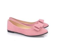 Wholesale Cheap price newest design ladies flat shoes suede pink beautiful women flat casual shoes