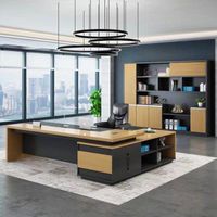 Wholesale Custom made Modern mdf painting l shaped boss ceo manager desk executive wooden office table office furniture