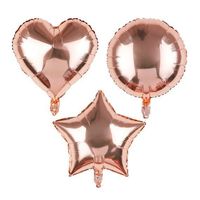 Wholesale 18 inch Rose Gold Color Star Helium Foil Balloon Birthday Wedding Decoration Party Supplies Heart shape Balloon Baby Shower