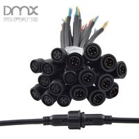 Wholesale 10 Pairs Female Male Wire Gauge Male Female Plug Pin Pin Pin Pin IP67 Waterproof LED Connector Cable White Black