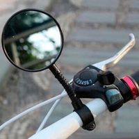Wholesale Quality Bike Bicycle Handlebar Flexible Rear Back View Rearview Mirror Black large lens scratch resistant bike accessories