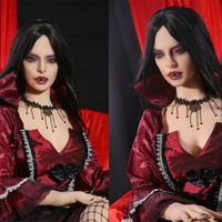 Wholesale New arrival cm real sex doll silicone full body special vampire type sex toys for man big breast vagina skinny body