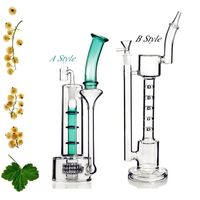 Wholesale Two Types Glass bong bamboo glass water bongs waterpipe tubes miniature pipes bubbler oil rigs dab rigs percolator Smoking Hookah mm Join