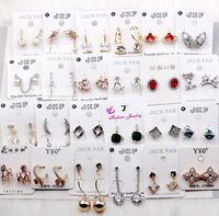Wholesale 10Pairs Mix Style Gold Plated Fashion Stud Earrings Never Fade For Gift Craft Jewelry EA029