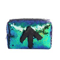 Wholesale Vintage Sequins cosmetic bag women organizer Outdoor Solid Color Bag Tote Ladies Purse makeup bags beauty case for cosmetic