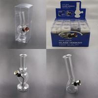 Wholesale Protable mini glass water oil rig bong with metal tobacco bowl Mini Thick Heady Bubbler Glass dab rigs Bong