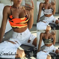 Mode Frauen Camouflage Tube Top Bralette Bh Weste Ernte Tank Tops T-Shirt Bluse