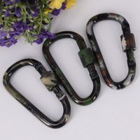 Wholesale Climbing Quick Hang Hook Keychain D Shaped Camouflage Carabiner Aluminium Alloy Mountaineering Buckle Fit Outdoors Gargets ZZA1050
