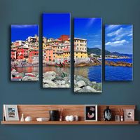 Wholesale 2017 Sale pc Genova Liguria Italy Unframed Wall Picture Art wall Painting Home Decoration Printed On Canvas