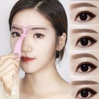 Wholesale 4pcs set rd Handheld Brow Stencils Reusable Eyebrow Shaping Defining Stencils Eye Brow Drawing Guide Template Makeup Tools