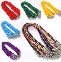 Wholesale 10 mm Real Leather Handmade Adjustable Braided Rope Necklaces Pendant Charms Findings Lobster Clasp String Cord