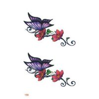 Fleur Oiseau Decal 1pc Faux Femmes Hommes Bricolage Henna Body Art Design Tattoo Branche D Arbre Papillon Vivid Tatouage Temporaire Autocollant
