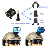 Wholesale Outdoor Sports Airsoft Gear Helmet Accessory Tactical Fast Helmet Fixed VAS Shroud Base Mount Arm Adapter for Sport Action Camera P01