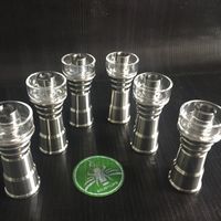 Wholesale 4 in Domeless Titanium Nail dabber tool Universal Titanium GR2 Nails for Male Female mm mm Joint Bong accessories Quartz dish