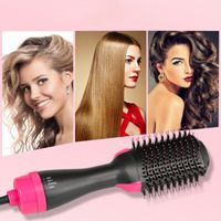 Wholesale Professional One Step Hair Dryer brush volumizer in straightener and curler Hot Air Curling iron Rotating Rollers Comb