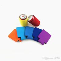Wholesale Many colors Blank Neoprene Foldable Stubby Holders Beer Cooler Bags For Wine Food Cans Cover