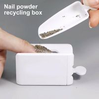 Wholesale Portable Dipping Powder Recycling Tray Nail Glitter Storage Box Manicure Tool Nail Art DIY Equipment Accessory