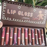 Chaude Nouveau Maquillage Visage 2018 De Noël Rouges à Lèvres Set 12pcs Set Rouge à Lèvres Mat Fondu 12 Couleurs Cadeau Set 2 Styles Cosmétiques Dhl
