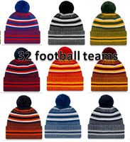 Wholesale 2019 New Arrival Sideline Beanies Hats American Football teams Sports winter side line knit caps Beanie Knitted Hats drop shippping B02