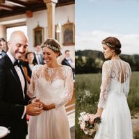Wholesale 2019 Fall Wedding Dress Jacket Shawls Sexy Back Bridal Wraps With Long Sleeves Custom Made Lace Bolero Custom Made