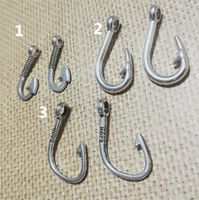 Wholesale 3D DIY New Style Fish hook Charm Antique Silver Nautical Anchor Necklace Pendant Charm