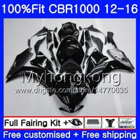 Black Glossy Fairing Tank Cover Kit Fit CBR600F2 92 93 1991-1994 01 B7